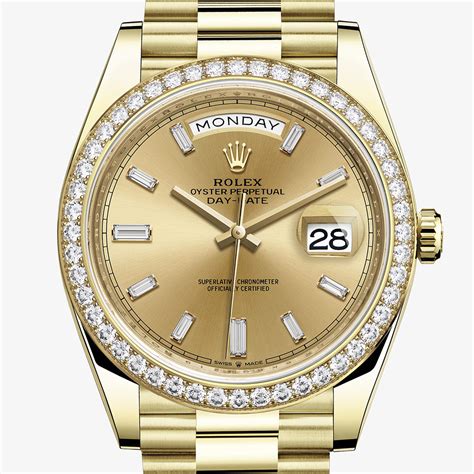 rolex.day date gold|rolex day date 40mm price.